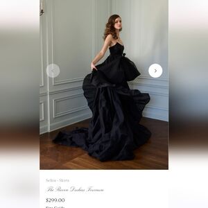 SOLD- Selkie Raven Duchess Tournure (XS)